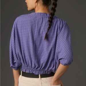 Purple Mauve Button-down Blouse
